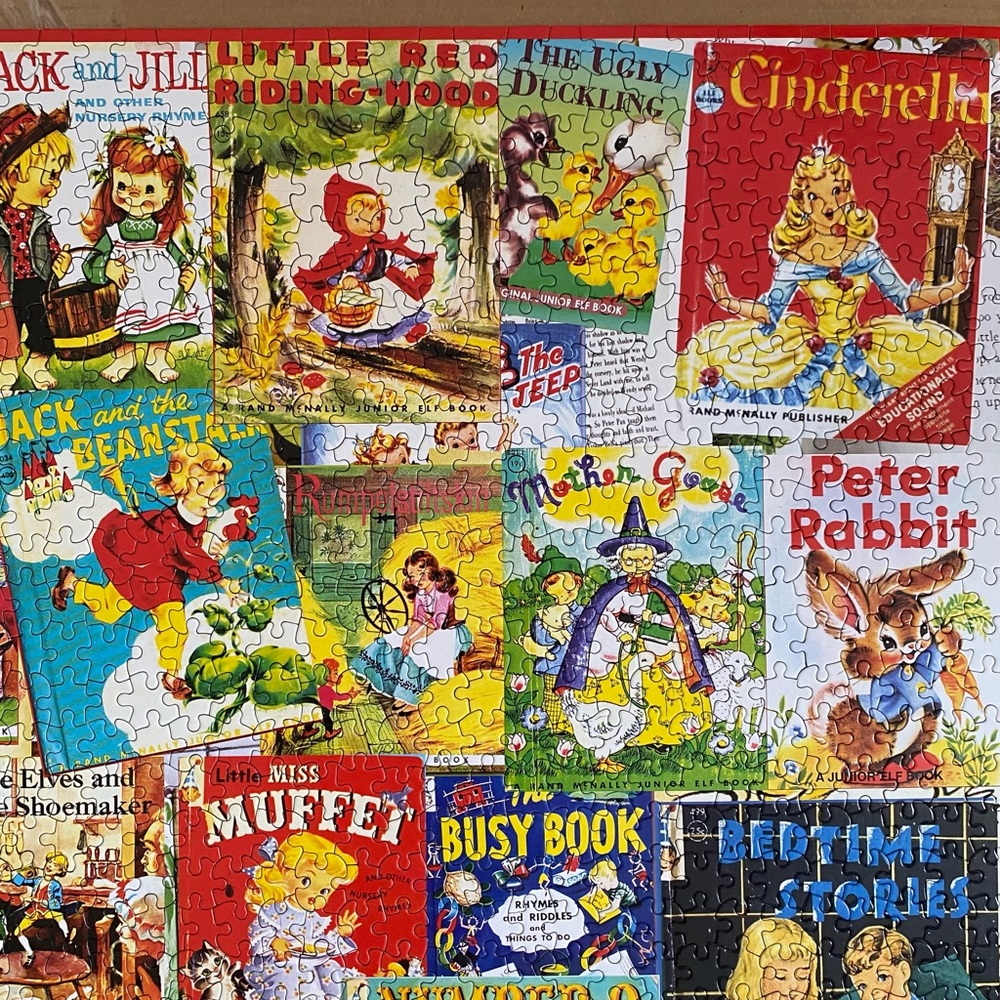 Vintage Fairy Tales Jigsaw Puzzle 1000 Piece White Mountain Complete - Picture 5 of 13